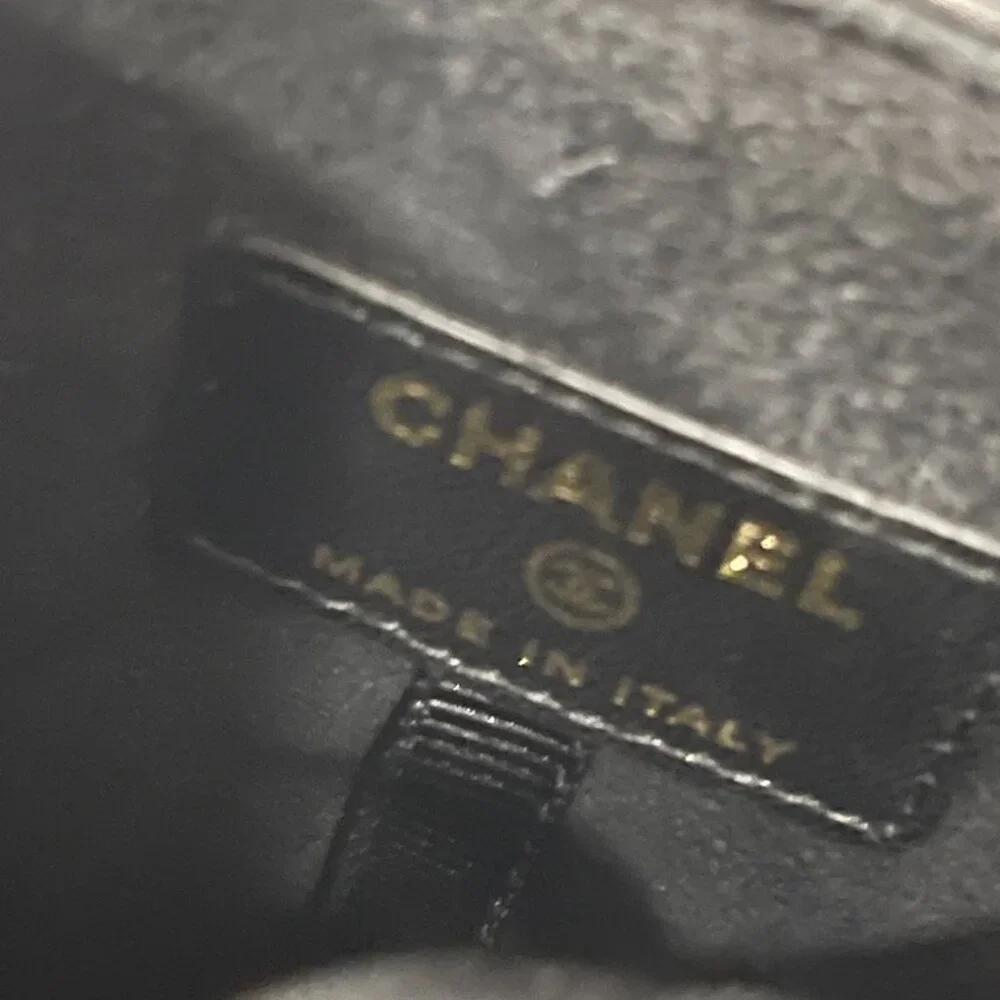 Chanel Chain Around Phone Holder Black Lambskin (JB1414)
